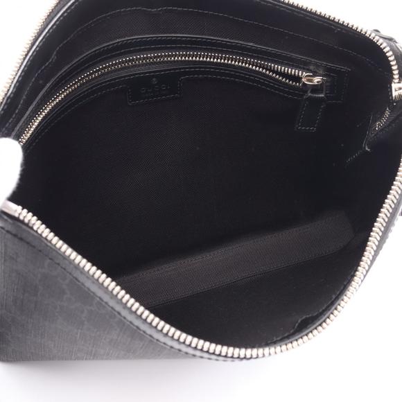 Gucci Interlocking GG Supreme Shoulder Bag Leather Black - Picture 3 of 5